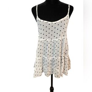 Abercrombie & Fitch‎ White Polka Dot Camisole